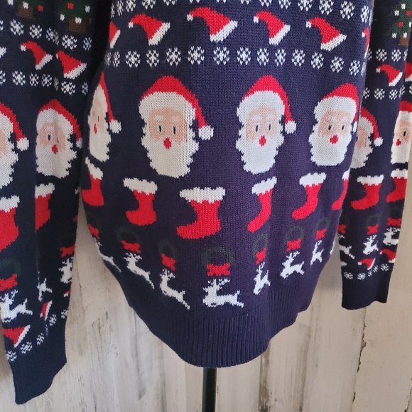 SEASONS GREETING CHRISTMAS SANTA SWEATER - Picture 3 of 6
